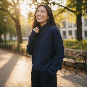 INDUSTRY Blue Mock Neck Sweater (NWT) Size Small